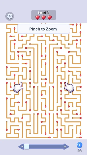 Pinch to zoom the maze