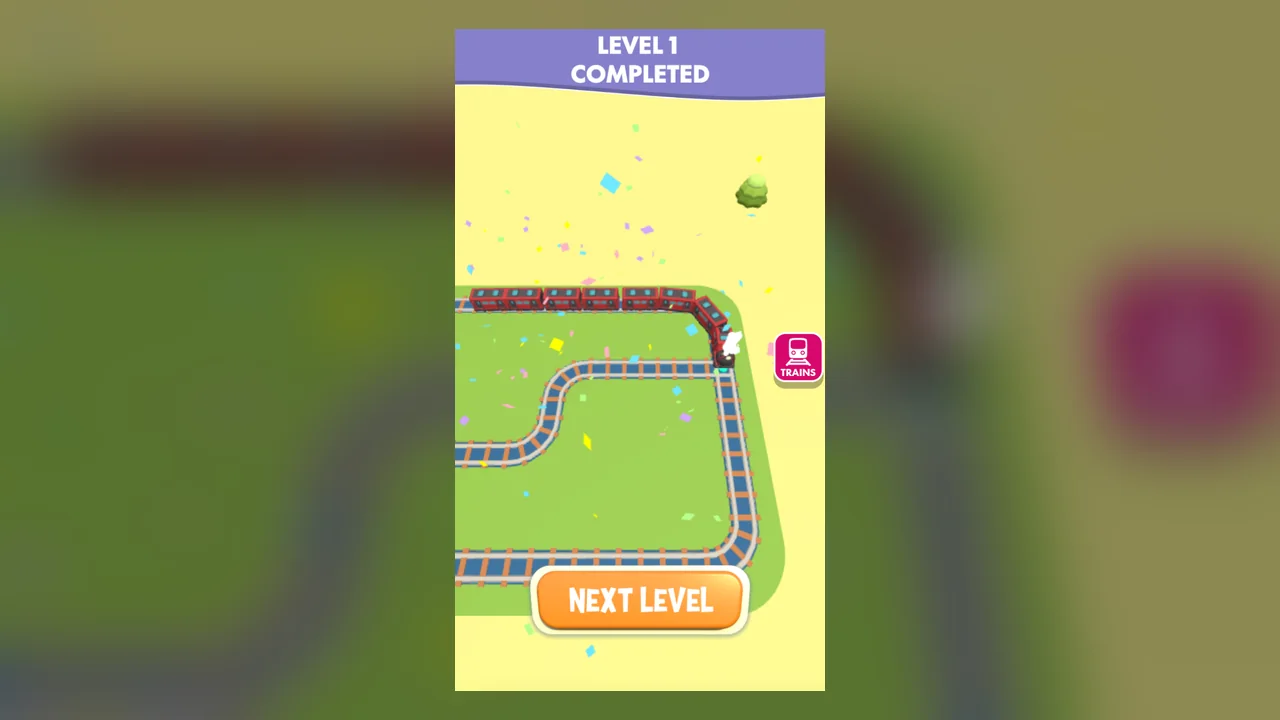 Train Master level completed after collecting the required passengers